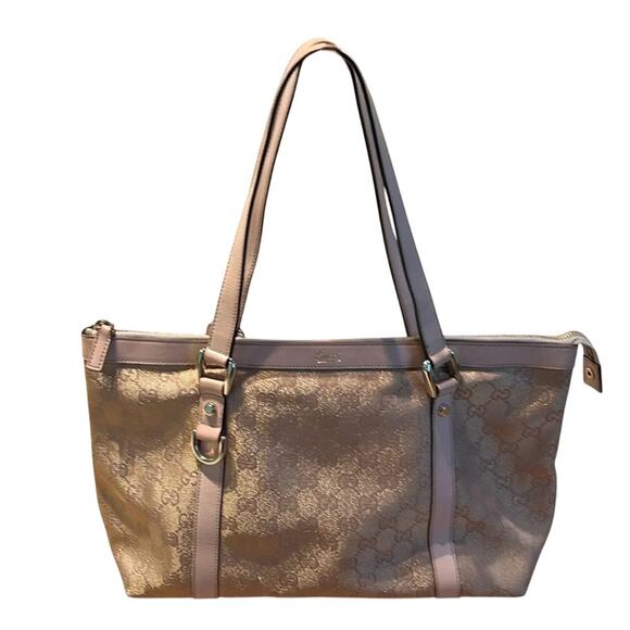 Gucci GG Canvas Abbey Tote Bag Tan - One Size - Picture 1 of 7